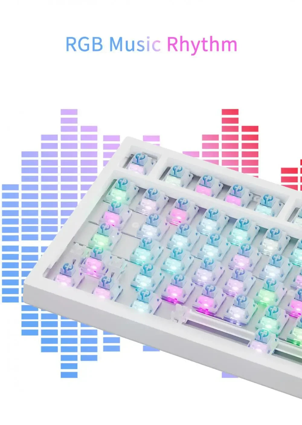 AJAZZ AK820/AK820Pro Mechanical Keyboard TFT Screen Multifunctional Knob Gaming Keyboard Wired/2.4GHz/BT Connect PC Keyboard
