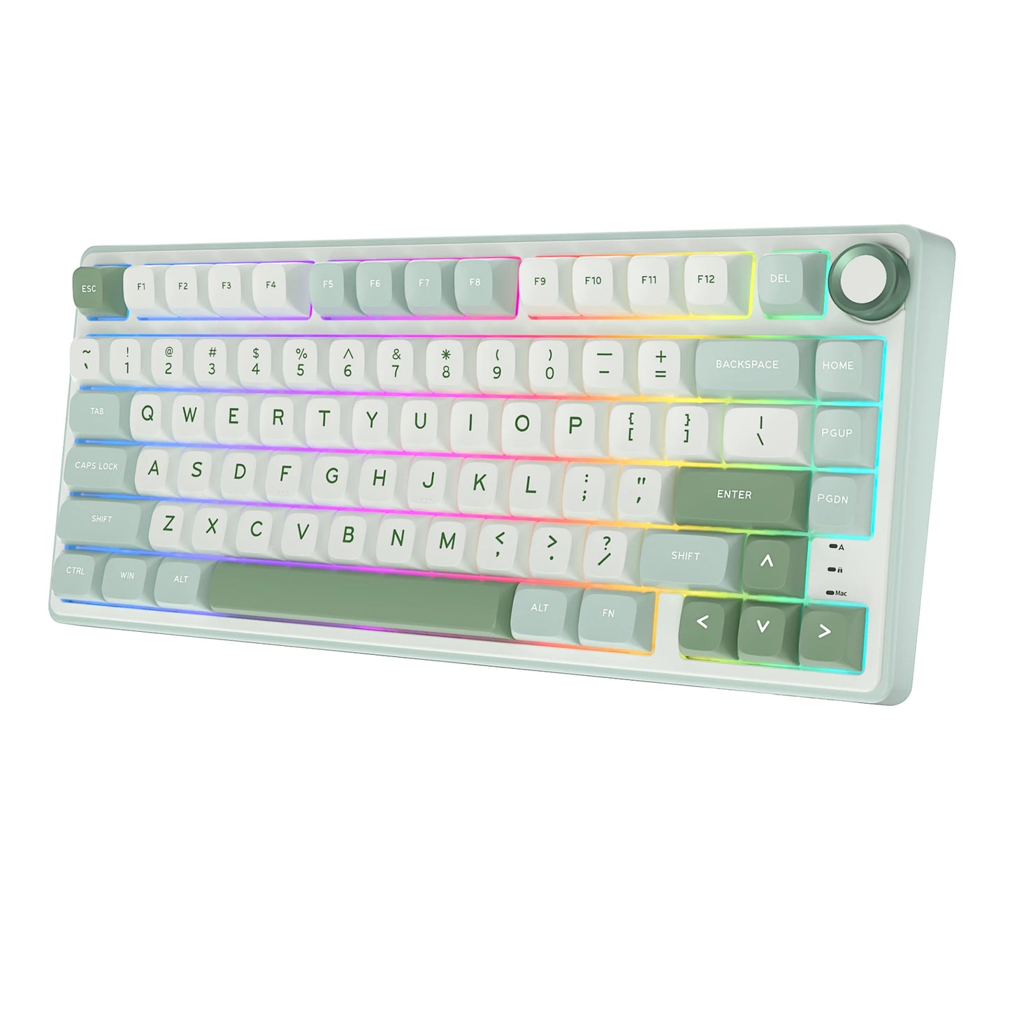 RK R75 Royal Kludge Wired Mechanical Keyboard 80 Keys 80% Gasket RGB Backlit Hot-swappable Gaming Keyboard with MDA PBT Keycaps