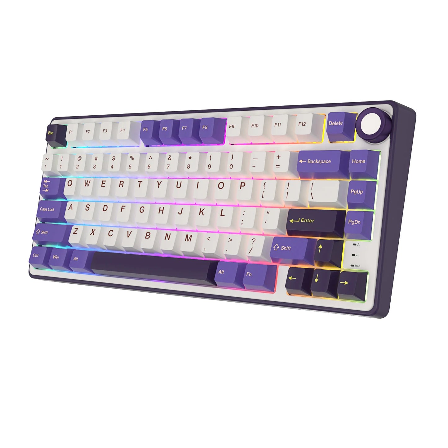 RK R75 Royal Kludge Wired Mechanical Keyboard 80 Keys 80% Gasket RGB Backlit Hot-swappable Gaming Keyboard with MDA PBT Keycaps